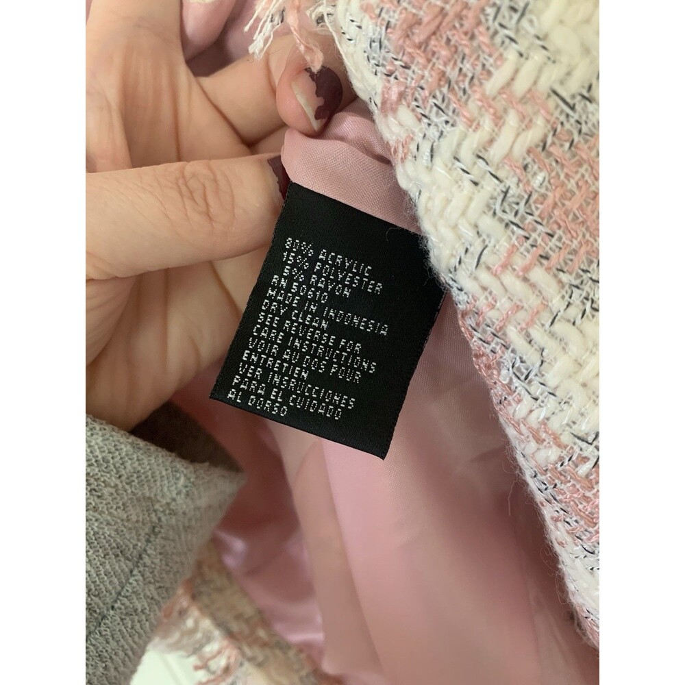 Kasper Pink and White Tweed Blazer - Picture 13 of 16